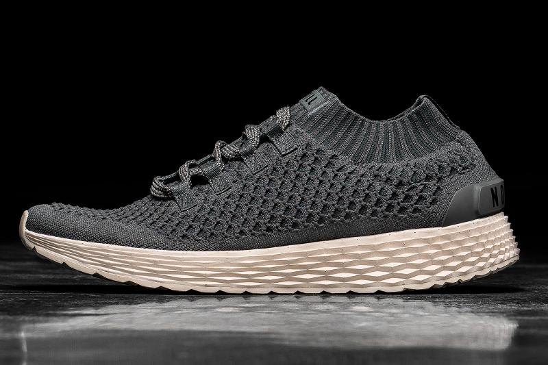 Dark / Grey Nobull Ivory Knit Runner Men's Running Shoes | CA F1102D